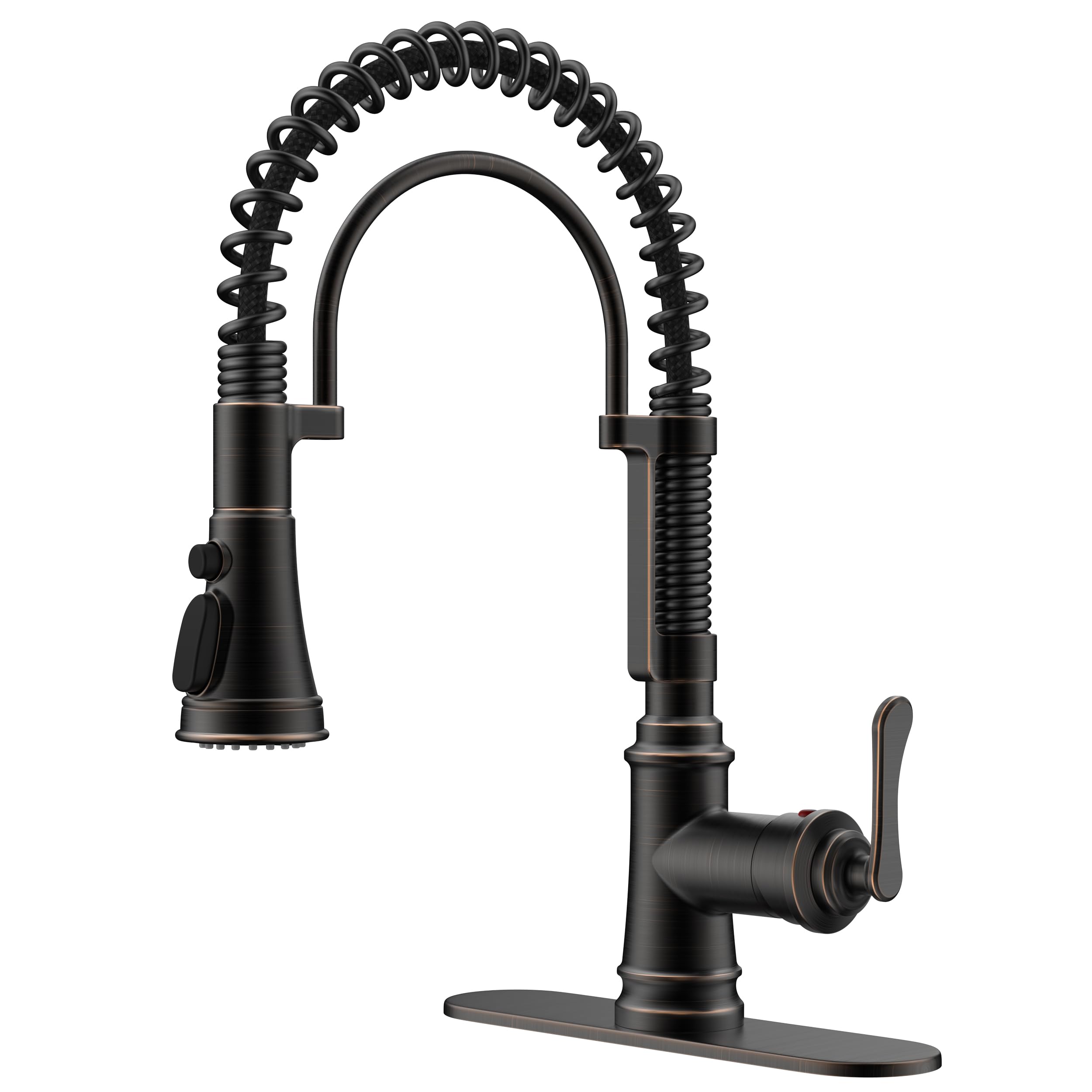 FORIOUS Atique Kitchen Faucet with Pull Down Sprayer, Oil Rubbed Bronze