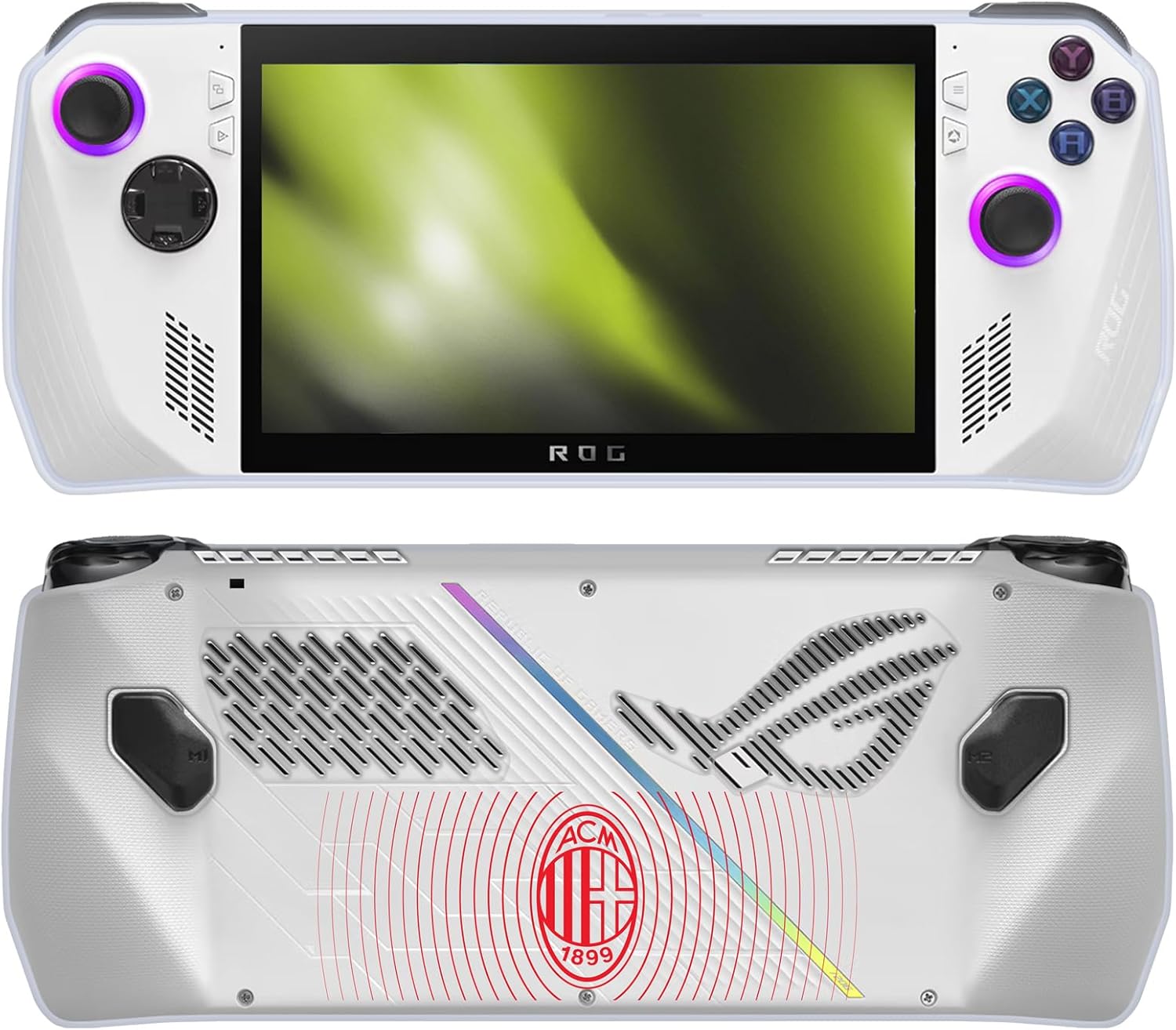Head Case Designs Officially Licensed AC Milan Crest Graphic Logo Soft Gel Case Compatible with Asus ROG Ally