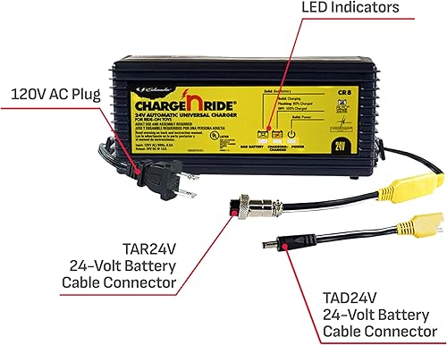 Miniatura 3 de Schumacher Electric 24 Volt Universal Battery Charger for Ride on Toys - Charge 'N Ride CR8-1.5 Amp, Fully Automatic - Compatible with Dynacraft and