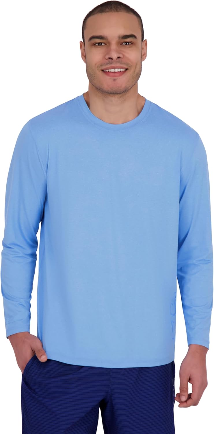 Spyder Men's Long Sleeve Rashguard – Quick-Dry Swim Shirt Sun Protection, Performance Long Sleeve Top