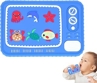 TV Remote Teething Toy,Bite-Resistant Remote Chew Toy - Anti-Drop BPA Free Bite Resistant Remote Chew Toy Silicone Teether for Soothe Emotions Novent