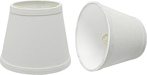 Aspen Creative 32862-2A - Lámpara de araña pequeña con forma de imperio de tapa dura, color blanco, parte superior de 4 pulgadas x 6 pulgadas