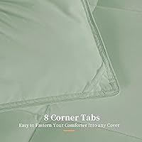 Vista 4 de GOHOME - Edredón de tamaño King extragrande de 128 x 120 pulgadas, extra grande, para todas las estaciones, de microfibra, edredón acolchado
