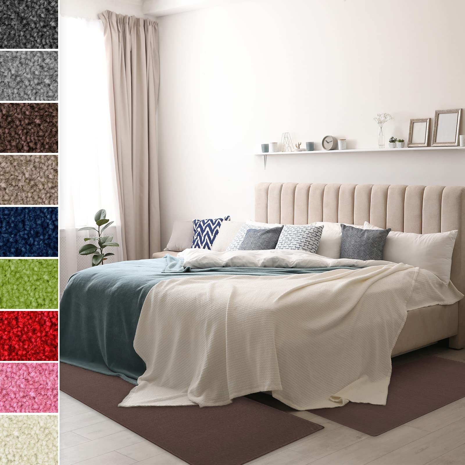 Bettumrandung Sabang In Sisal-Optik – 3-teiliges Läufer-Set, Schalldämmend