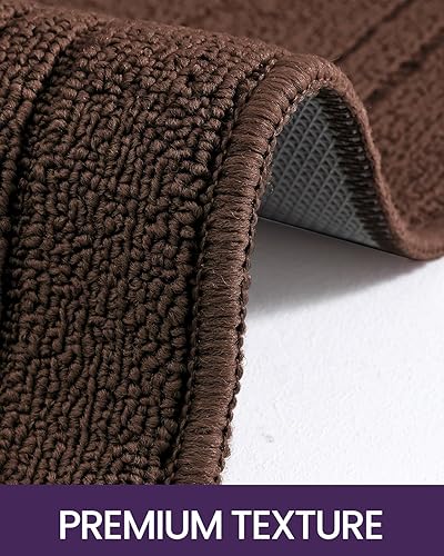 Miniatura 5 de DEXI Tapete de cocina de medio círculo, lavable para fregadero, esquina de interior, 23.5 x 35.5 pulgadas, color azul