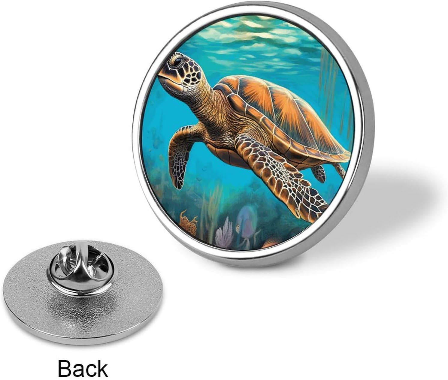 Sea ​Turtle Pins Sets Ocean Beach Beach Themed Badge Pin Lapel Pin Marine Life Custom Buttons Nautical Coastal Ocean Park Badges Hats Bags For Women Girls Kids Housewarming Gift, style-14