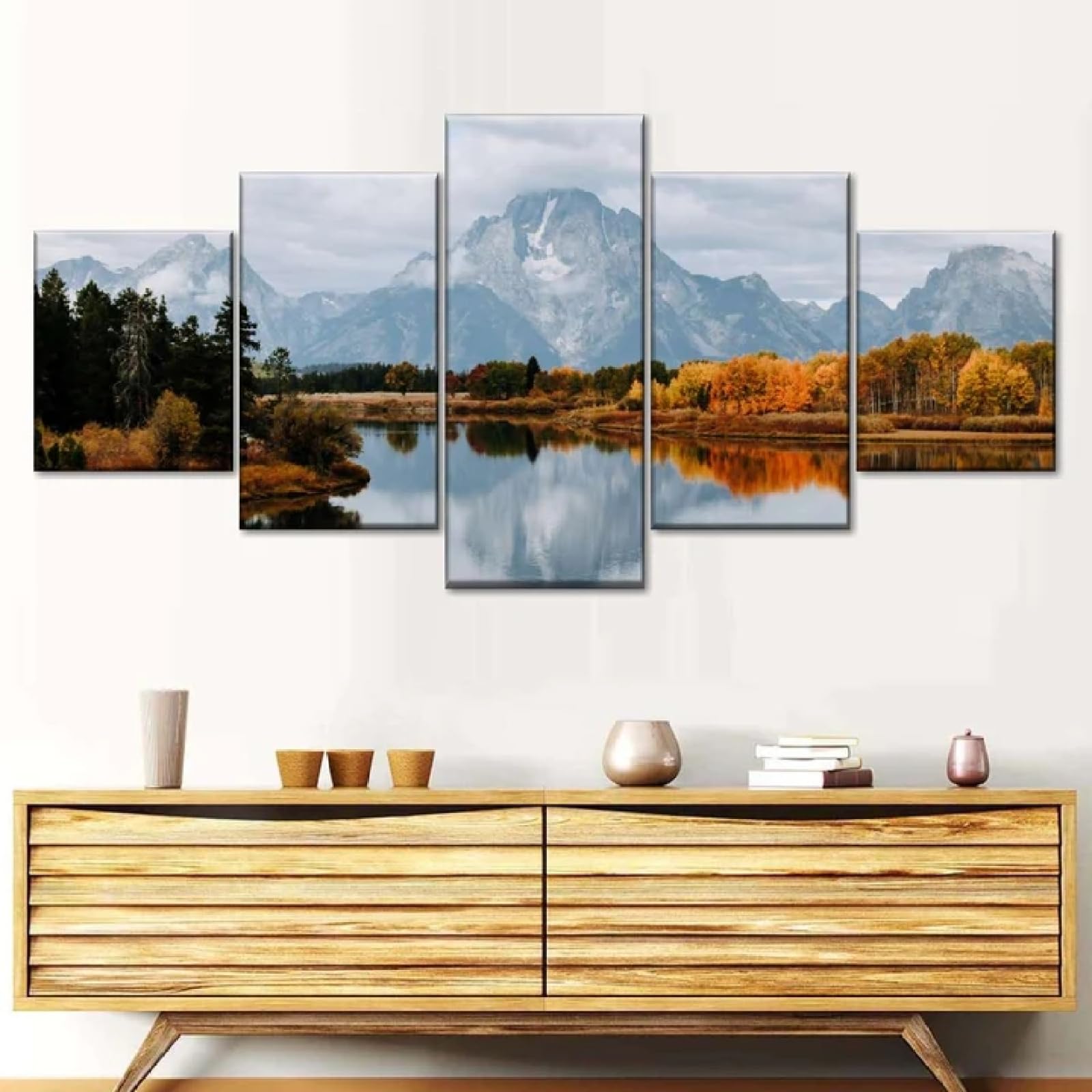 Amazon.com: Framed Prints on Canvas 5 Panel Wall Art 5 Pieces