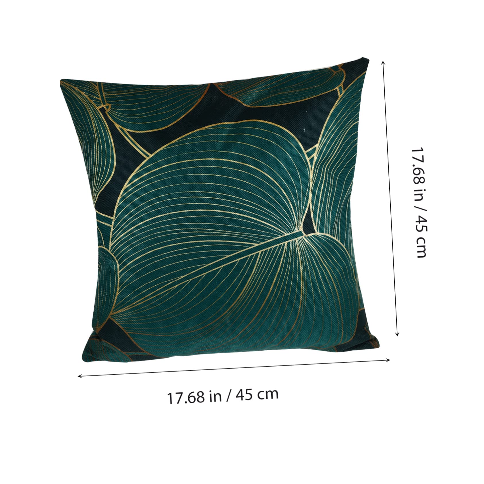 Cabilock Federe Cuscini Decorativi Foglia Verde in Lino 4 Pezzi | Divano e Auto, Coperture Comode, Stile Casual Chic, Formato Coordinato per Interni Salotto