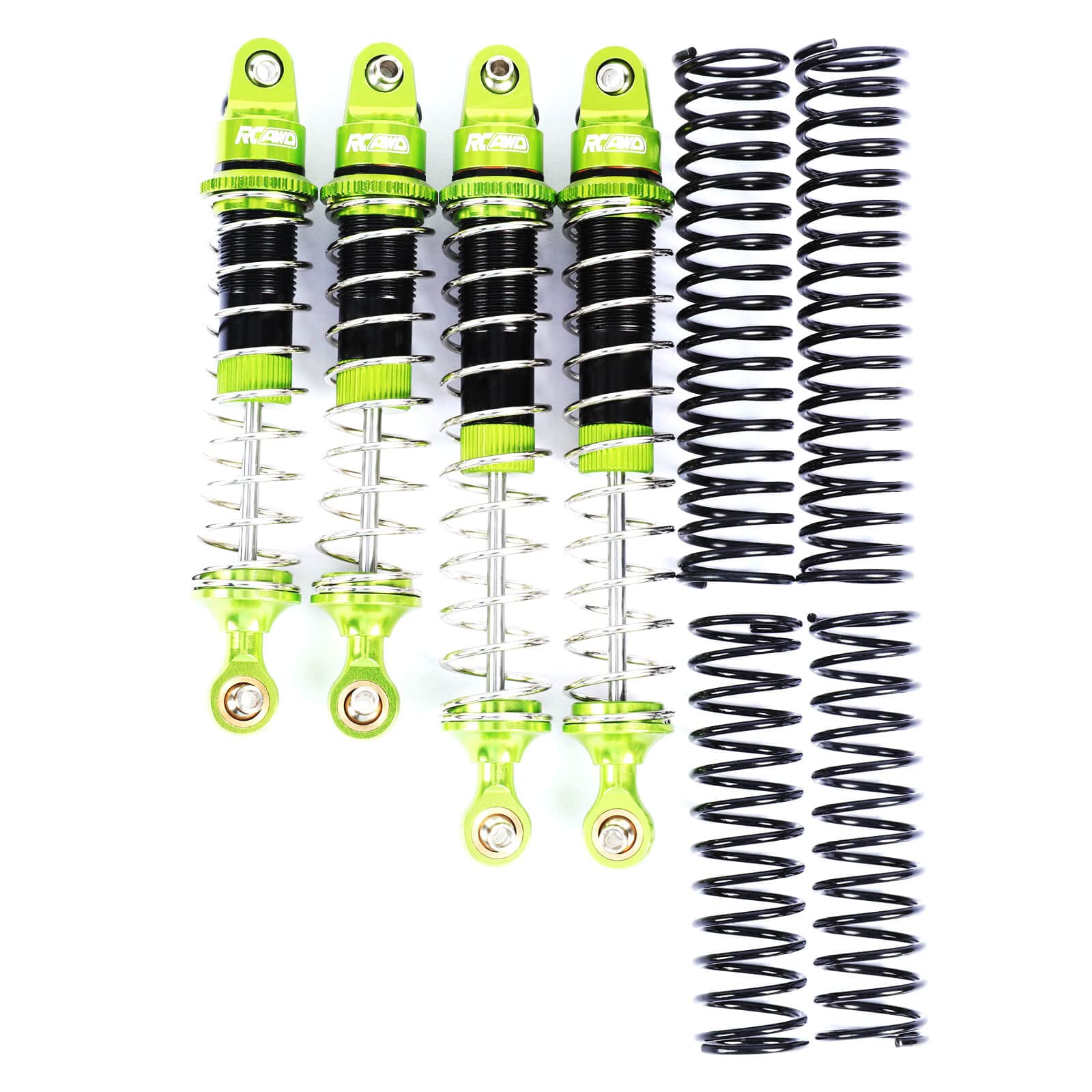 RACWD for Losi Baja Rey, Rock Rey, Hammer Rey, RZR Rey 1/10 RC Shocks Absorbers Damper Set Upgrade Parts Green