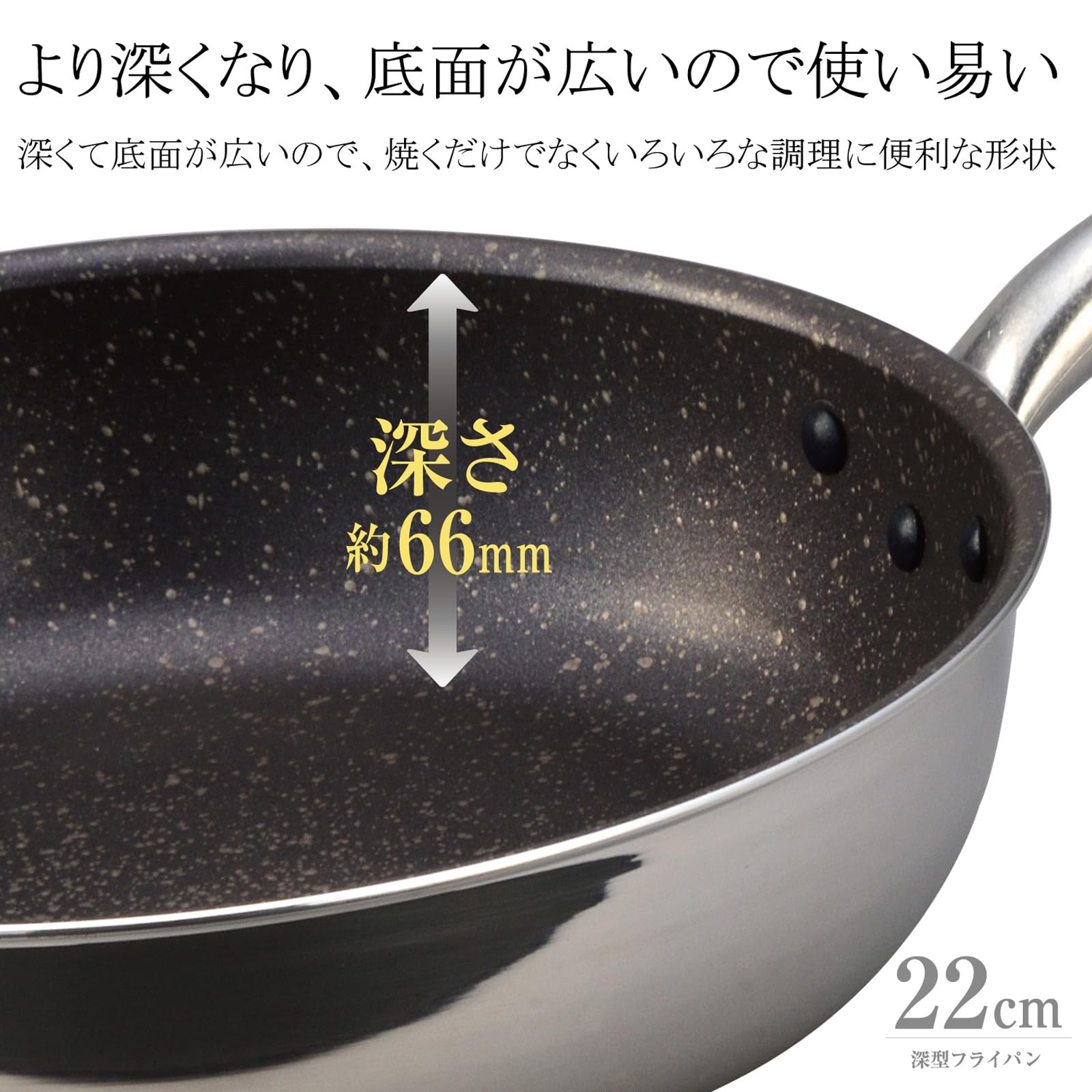 Amazon｜北陸アルミ 深型フライパン 22cm 軽量 アルミ IH対応 日本製