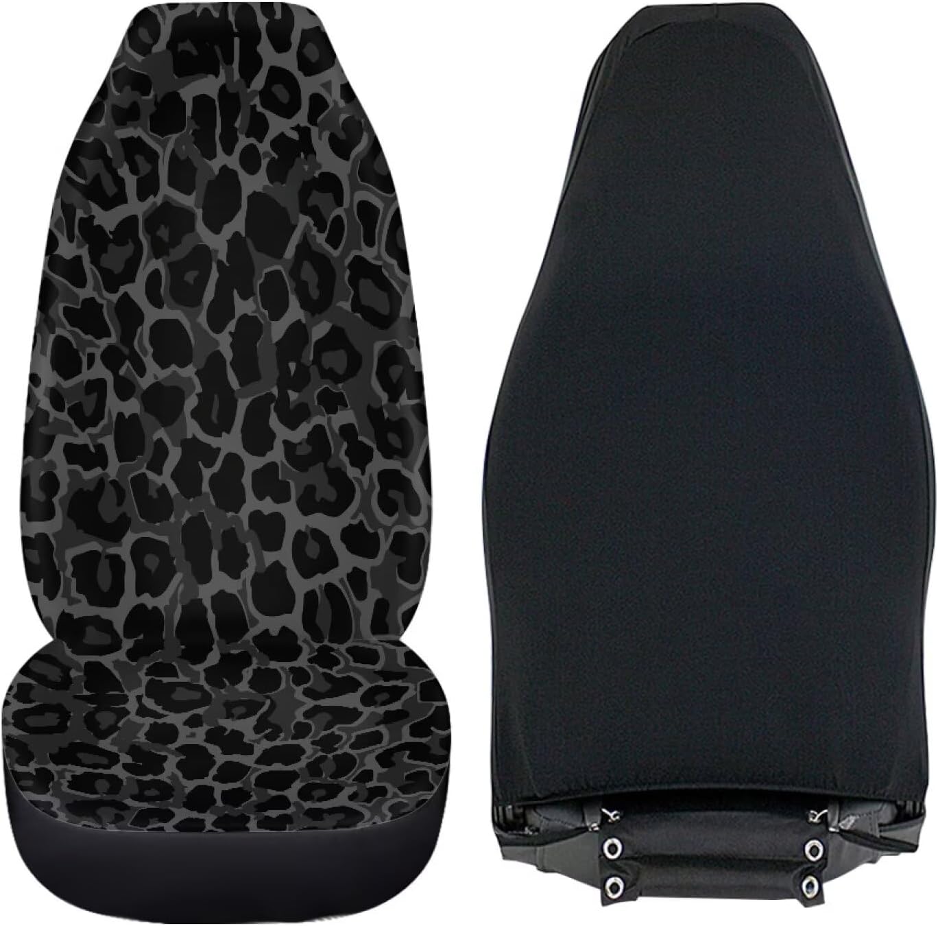 Car Seat Covers Washable Seat Protector for Women Men Air Mesh Cloth Automotive Vehicle Seat Covers for Cars Interior for Cars, Sedans, Trucks, SUVs - Black Leopard Print