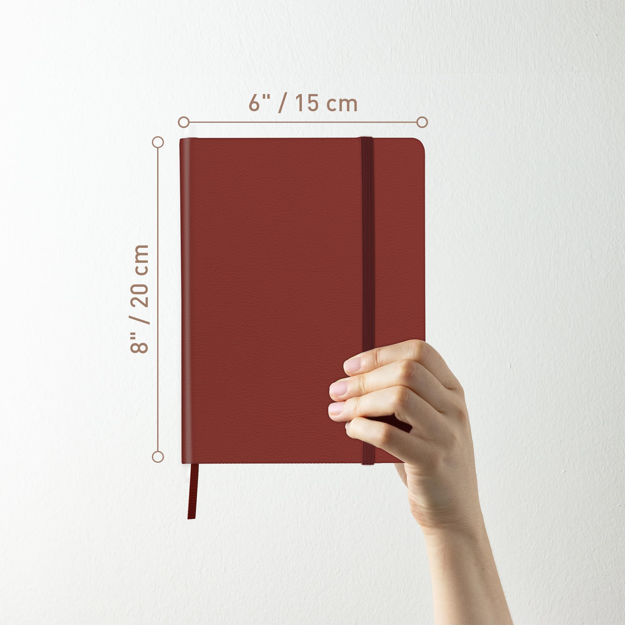 Rileys Kariertes Notizbuch, Hardcover, 120 Seiten (20x15cm) Braun