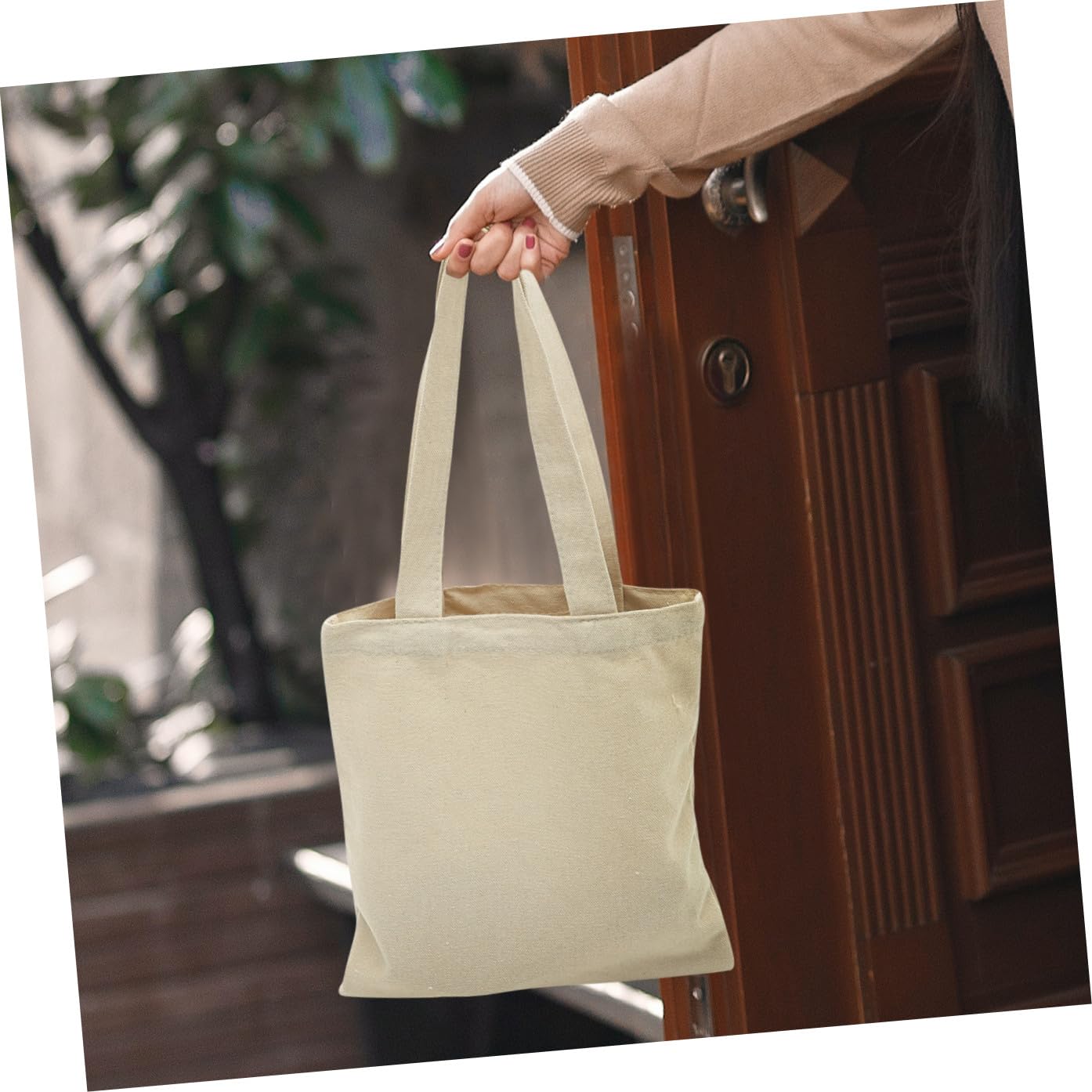 Zerodeko 6St leere Segeltuchtasche Einkaufstasche aus Segeltuch leere Tragetaschen Handtaschen Canvas-Einkaufstasche Mehrzwecktasche leere Umhängetasche Reißverschluss Aufbewahrungstaschen