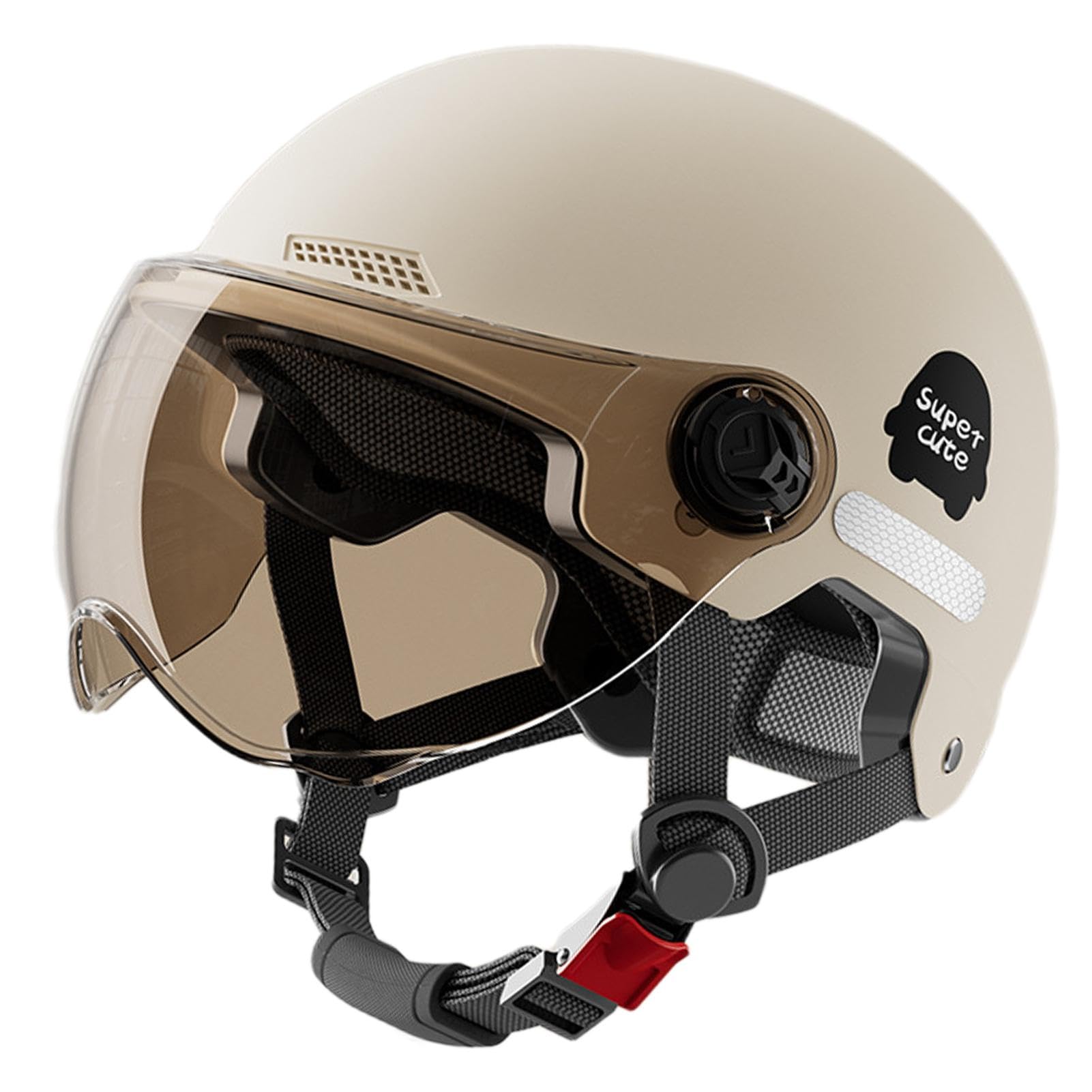 Adults Helmet with Goggle Helmet for Men Women Cycling Scooter Helmets with Removable Sun Visor Adjustable Size