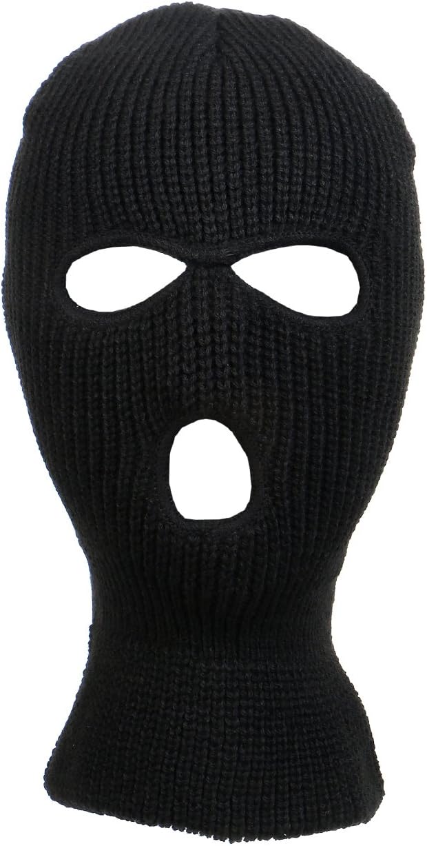 Knitted 3-Hole Full Face Cover Ski Mask