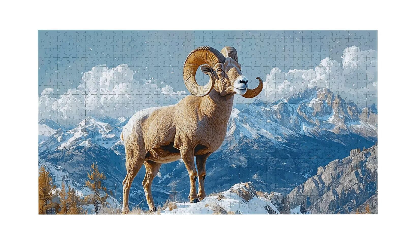 Krajobraz kozy - Puzzle 900 sztuk dla dorosłych - Puzzle DIY, kreatywna rozrywka, sztuka nowoczesna, klasyczne puzzle dla dorosłych i młodzieży w wieku 12 lat, pomysł na prezent dla mężczyzn i kobiet