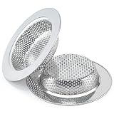 2 Pcs Sink Strainer Double-Layer Safe Design for...