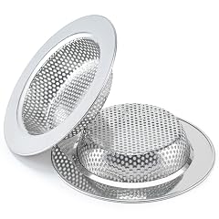 2 Pcs Sink Strainer for Most Kitchen Sink Drain Basket Upgraded Double-Layer Safe Design Kitchen Sink Strainer Outer
