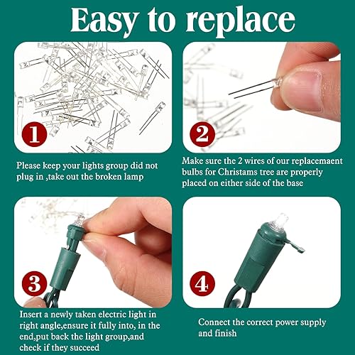 Miniatura 4 de Honoson 60 piezas de luces LED de 0.118 pulgadas, 3 V, 0.06 W, bombillas de repuesto de bajo consumo para exteriores, bombillas LED conectables para