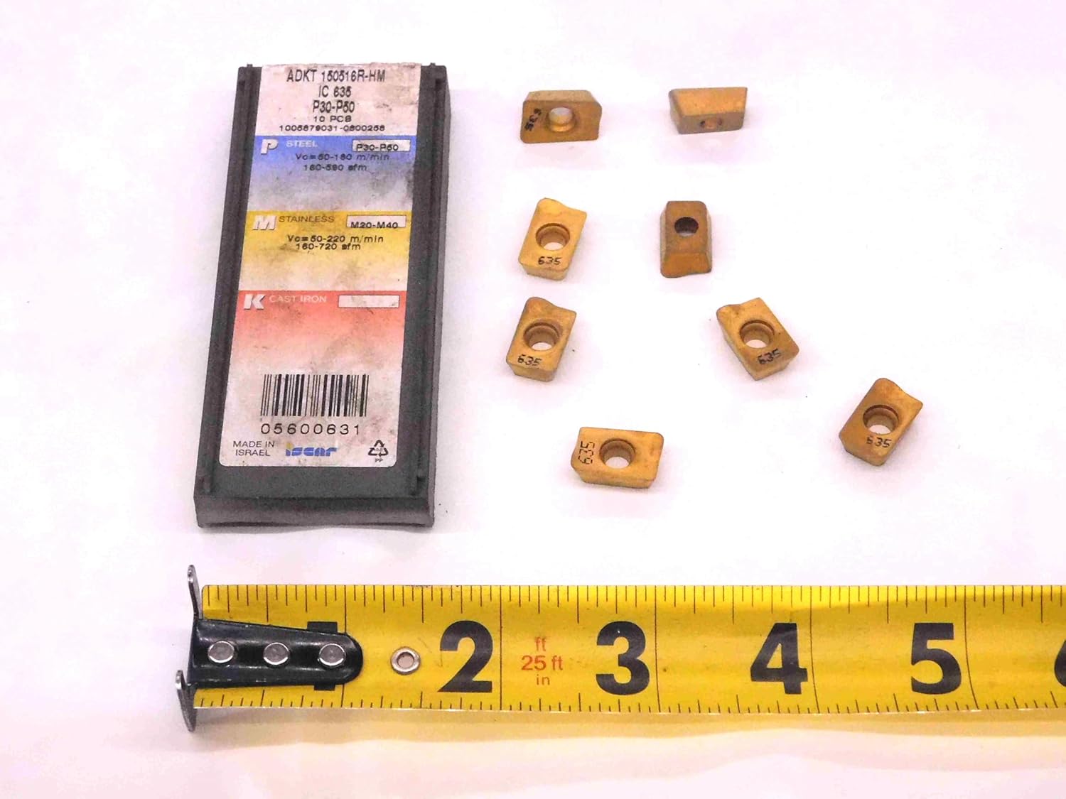 8pcs New ISCAR ADKT 150516R-HM IC 635 TiN Coated Carbide MILLING Inserts Tooling - MW1643CM4