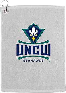 Sport Your Gear UNC Wilmington Seahwaks Prime Logo Golf Bag Towel with Grommet White