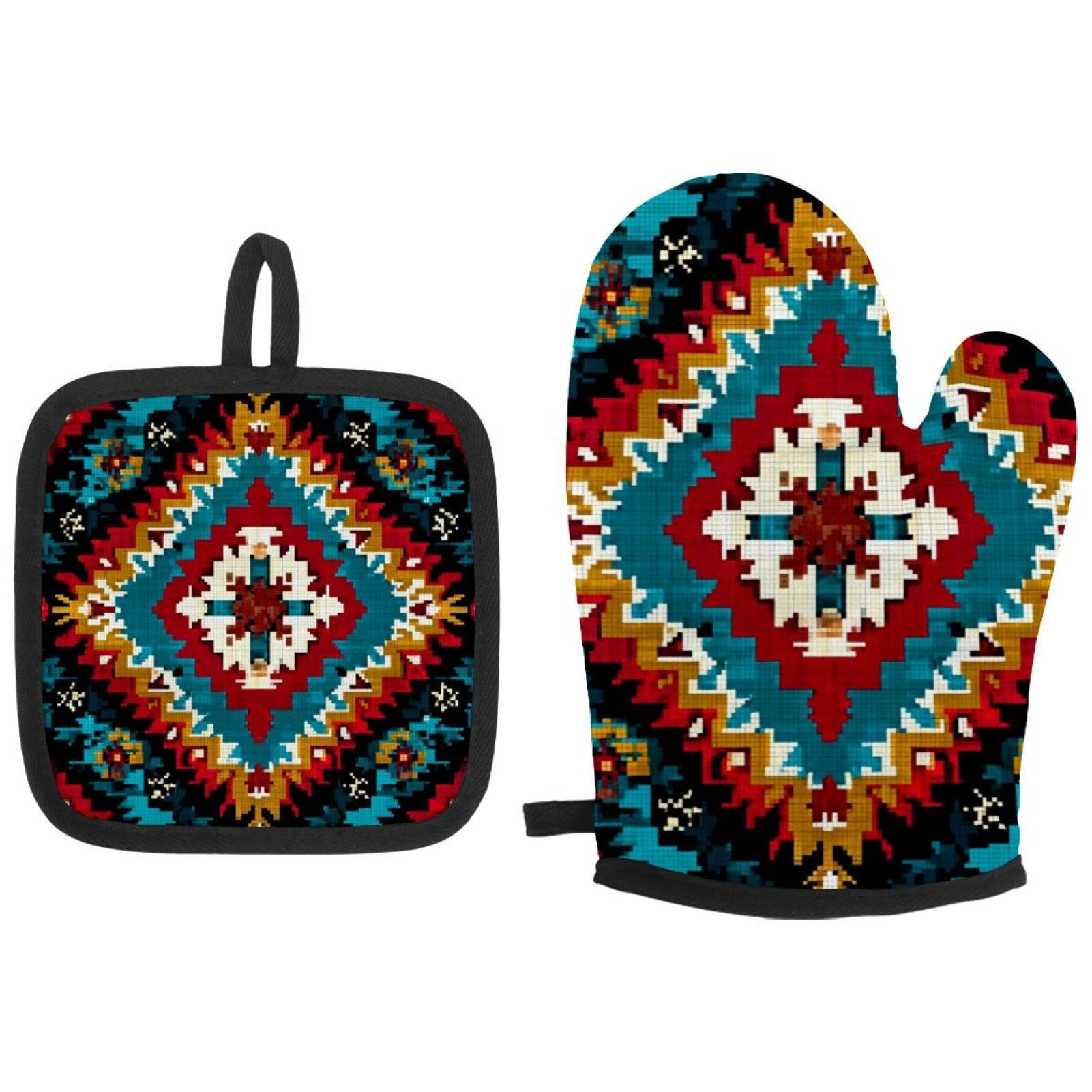 Gants de cuisine haute température Southwest Native manique tissu pour four