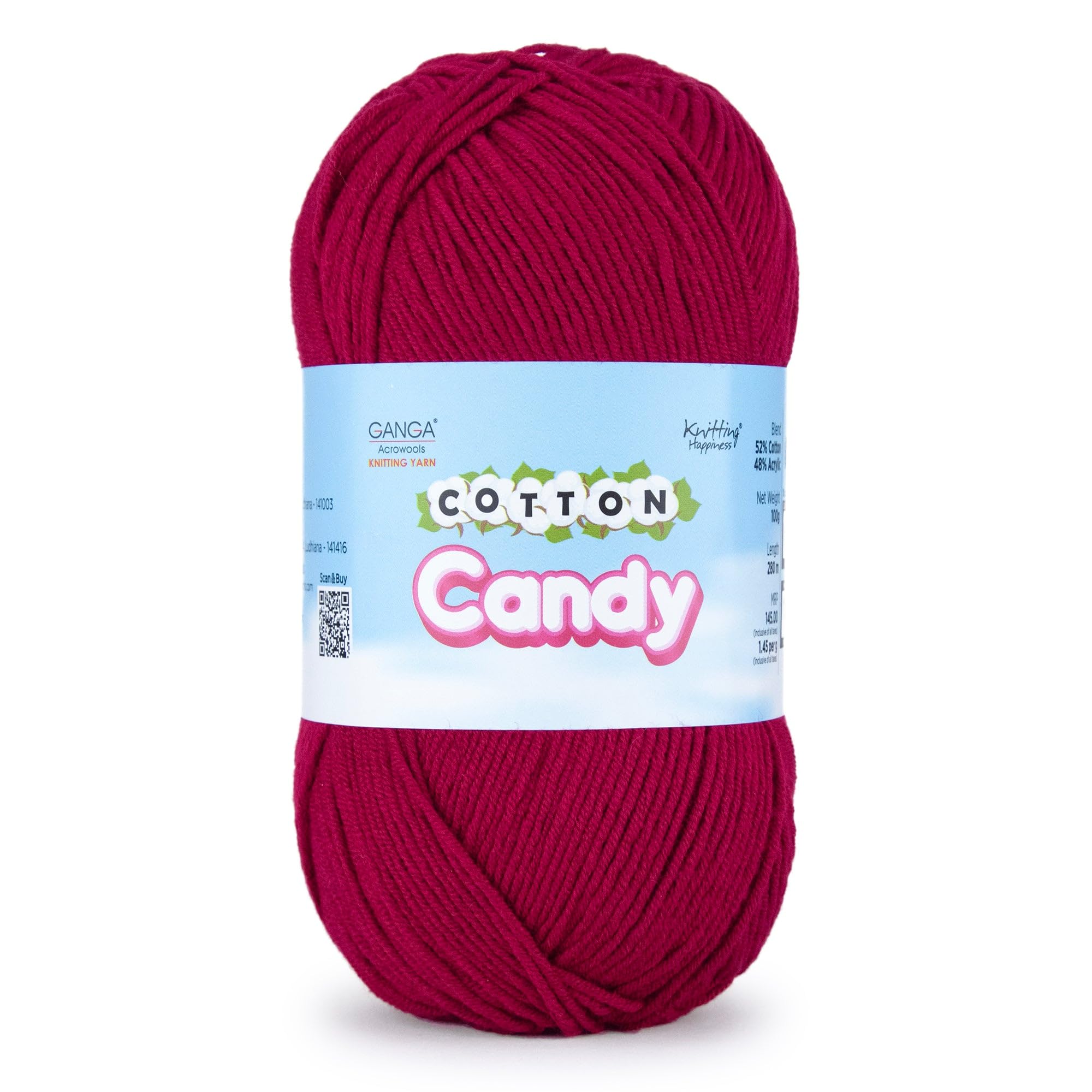 Ganga Cotton Candy Yarn - Soft Pastel Yarn for Knitting & Crochet -1