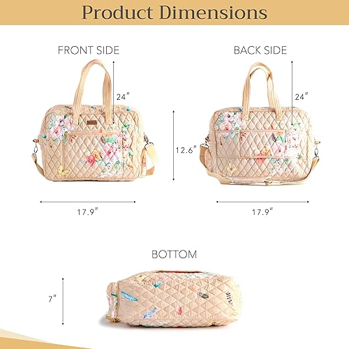 Miniatura 5 de Maison d' Hermine Bolsas de fin de semana para mujer, de algodón, acolchadas, para equipaje nocturno, bolsa de fin de semana para hombres, regalos