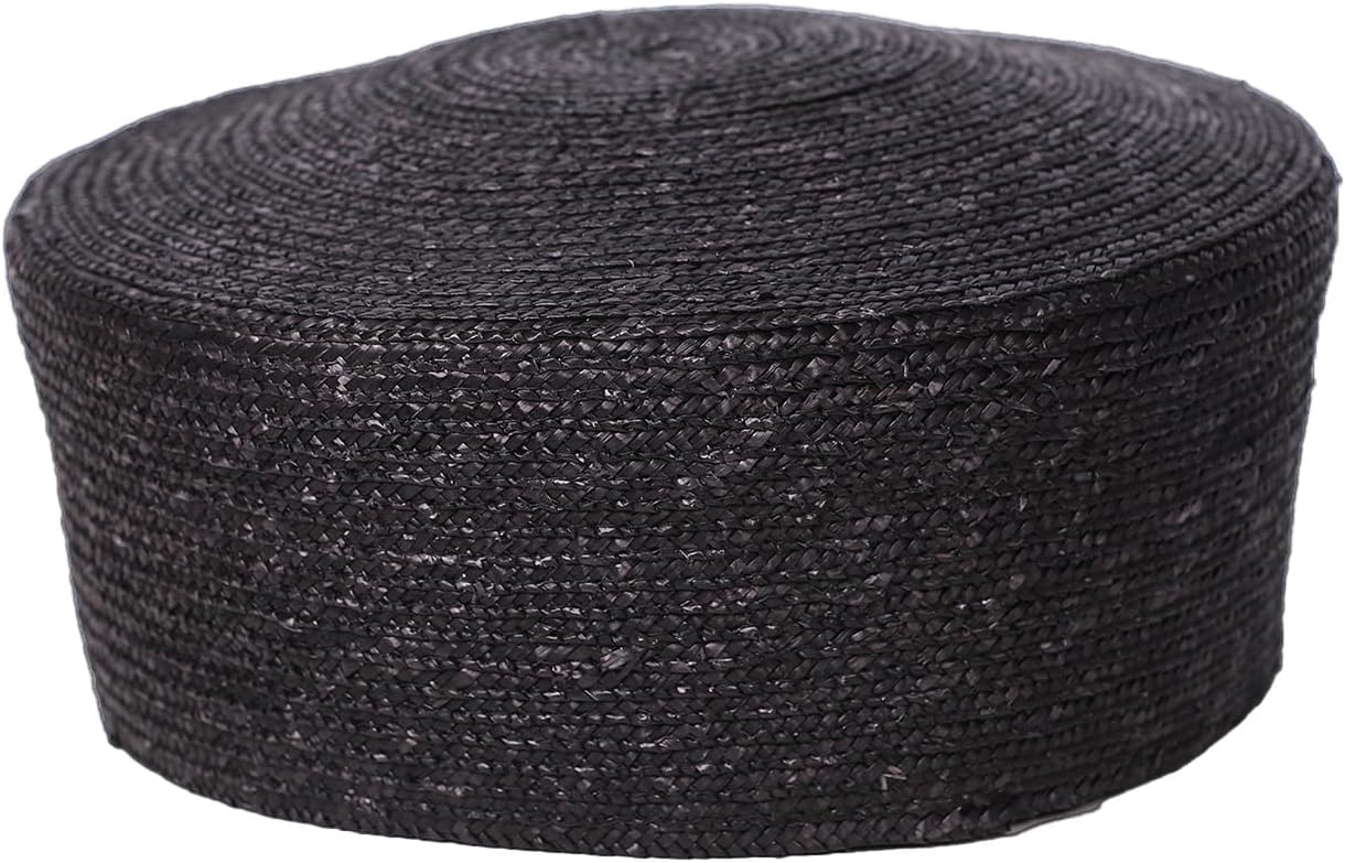 HIMESPORT Straw Pillbox Hats for Women Ladies Elegant Wedding Formal Church Tea Party Cocktail Hat