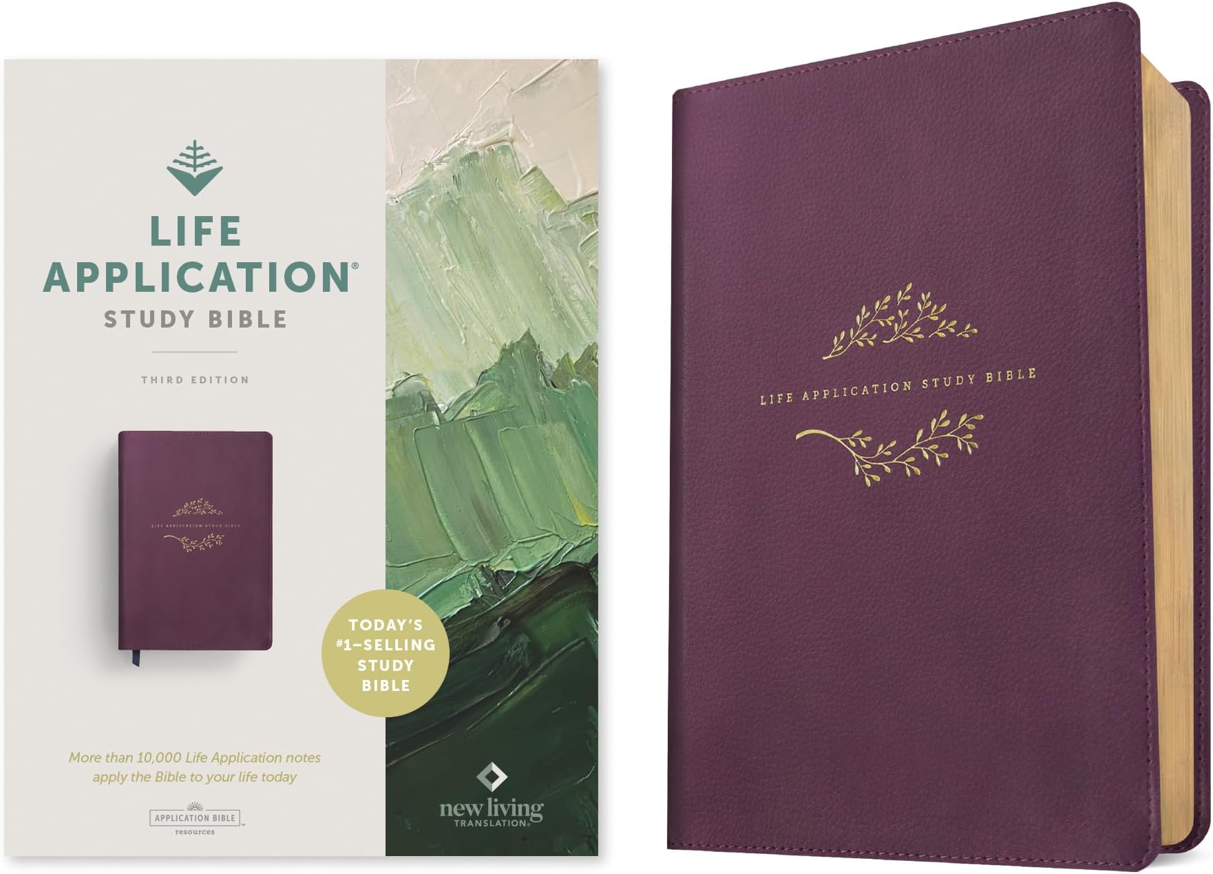 NLT Life Application Study Bible, Third Edition, Purple: New Living Translation, Purple LeatherLike: Red Letter Edition