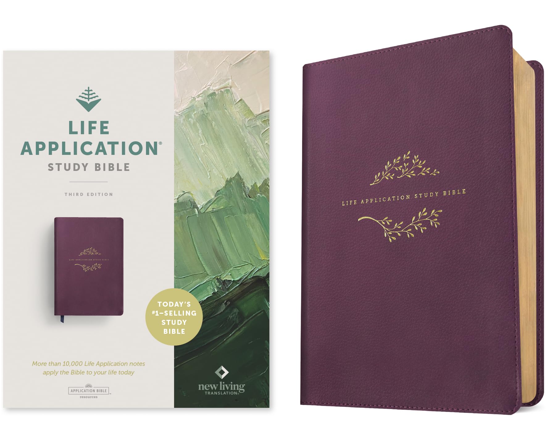 NLT Life Application Study Bible, Third Edition, Purple: New Living Translation, Purple LeatherLike: Red Letter Edition