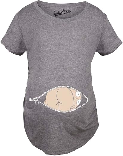 Maternity Baby Mooning Novelty Shirt Fun Cute Baby Bump Humor T Shirts