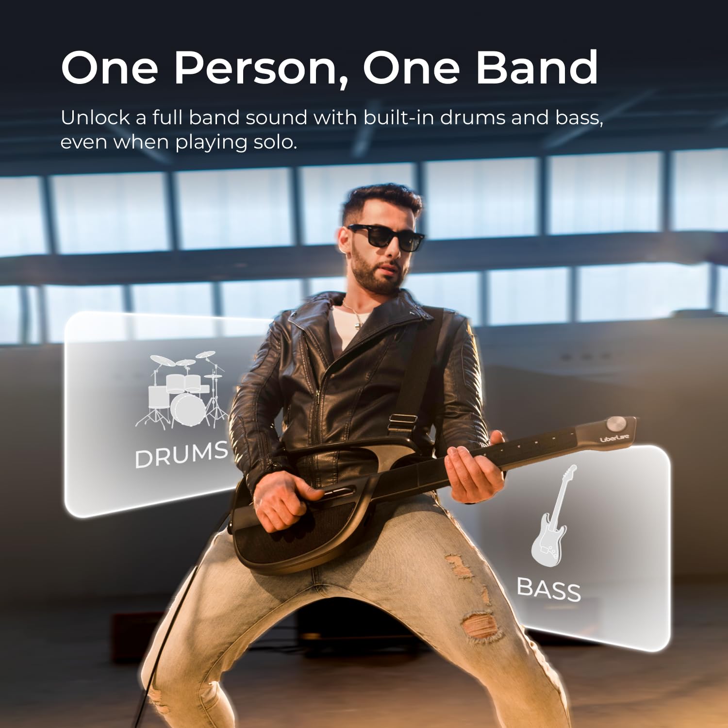 LiberLive C1 スマートギター Amazon | LiberLive C1 ストリングレススマートギター 折りたたみ式