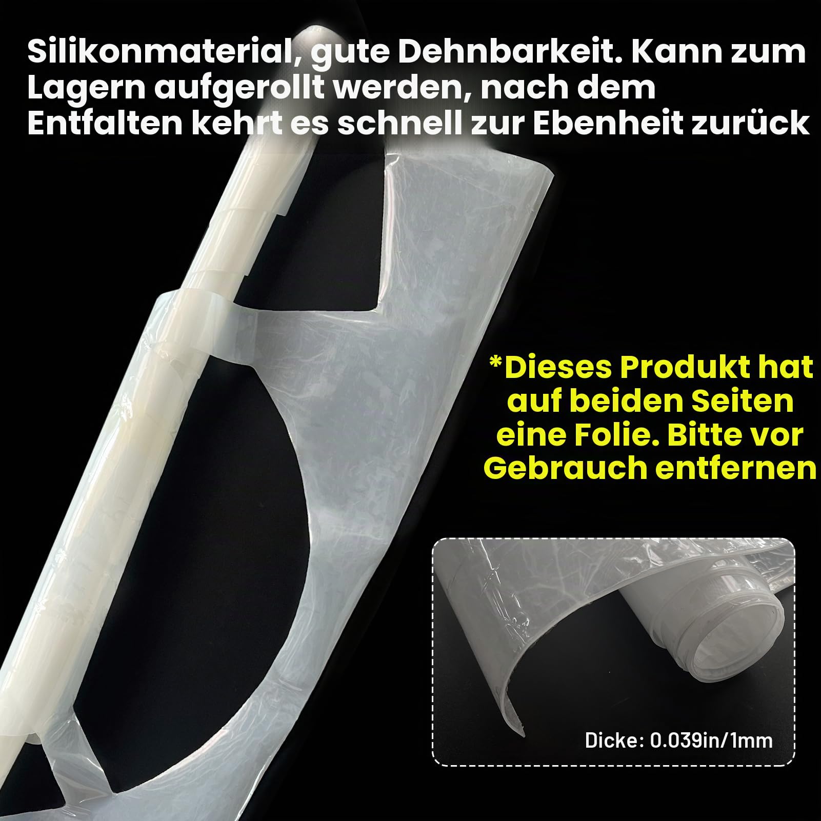 Handicap-Schablone, wiederverwendbar, Silikon-Parkplatz-Schablone, faltbar, für Behinderte, für Garage, Parkplatz, Bürgersteig, Malerei, weiß, durchscheinend, 61 x 61 cm