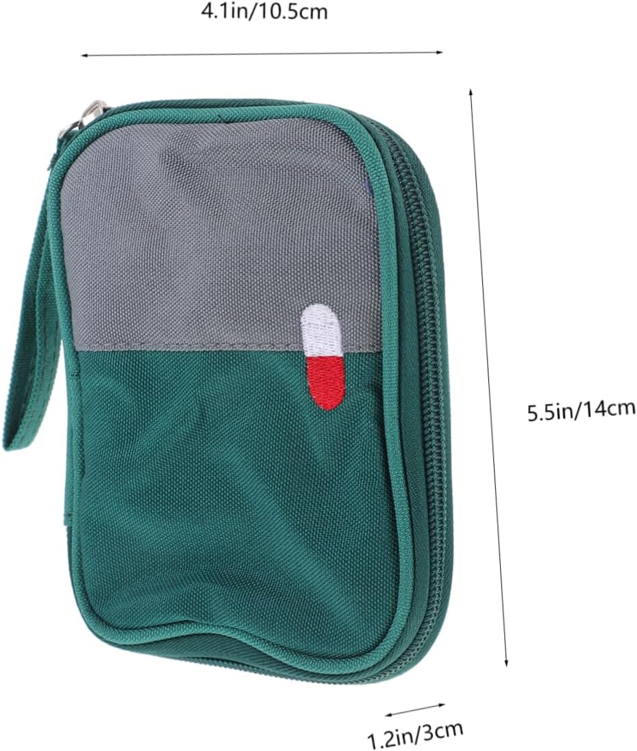 Portable First Aid Bag for Travel and Hiking Handheld Medicine Pouch Multiple Compartments Sturdy and Lightweight Emergency Storage for Outdoor Activities