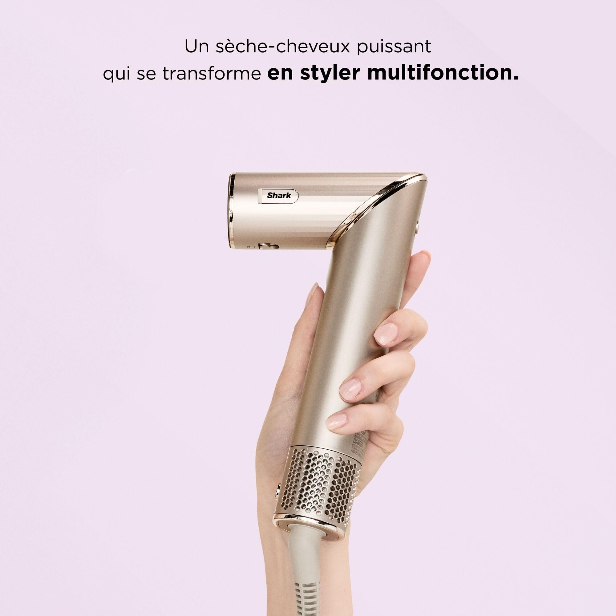 Shark styler à air chaud Coiffeur-séche multi-styles à air chaud avec boucleurs auto-enroulants, brosses et concentrateur,Sans dommage dû à la chaleur, coiffage polyvalent, pour tous types de cheveux