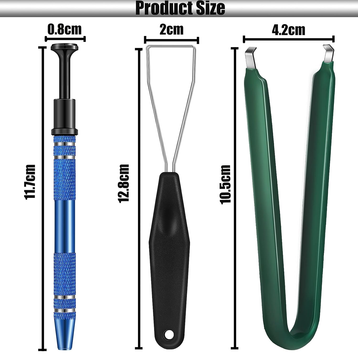 9 Pieces Keyboard Lube Switch Puller Kit IC Extractor Switch Puller Key Cap Puller Elbow Tweezers Pointed Tweezers Flat Head Grease Brush Fine Head Grease Brush for Disassembly of Electronic Component