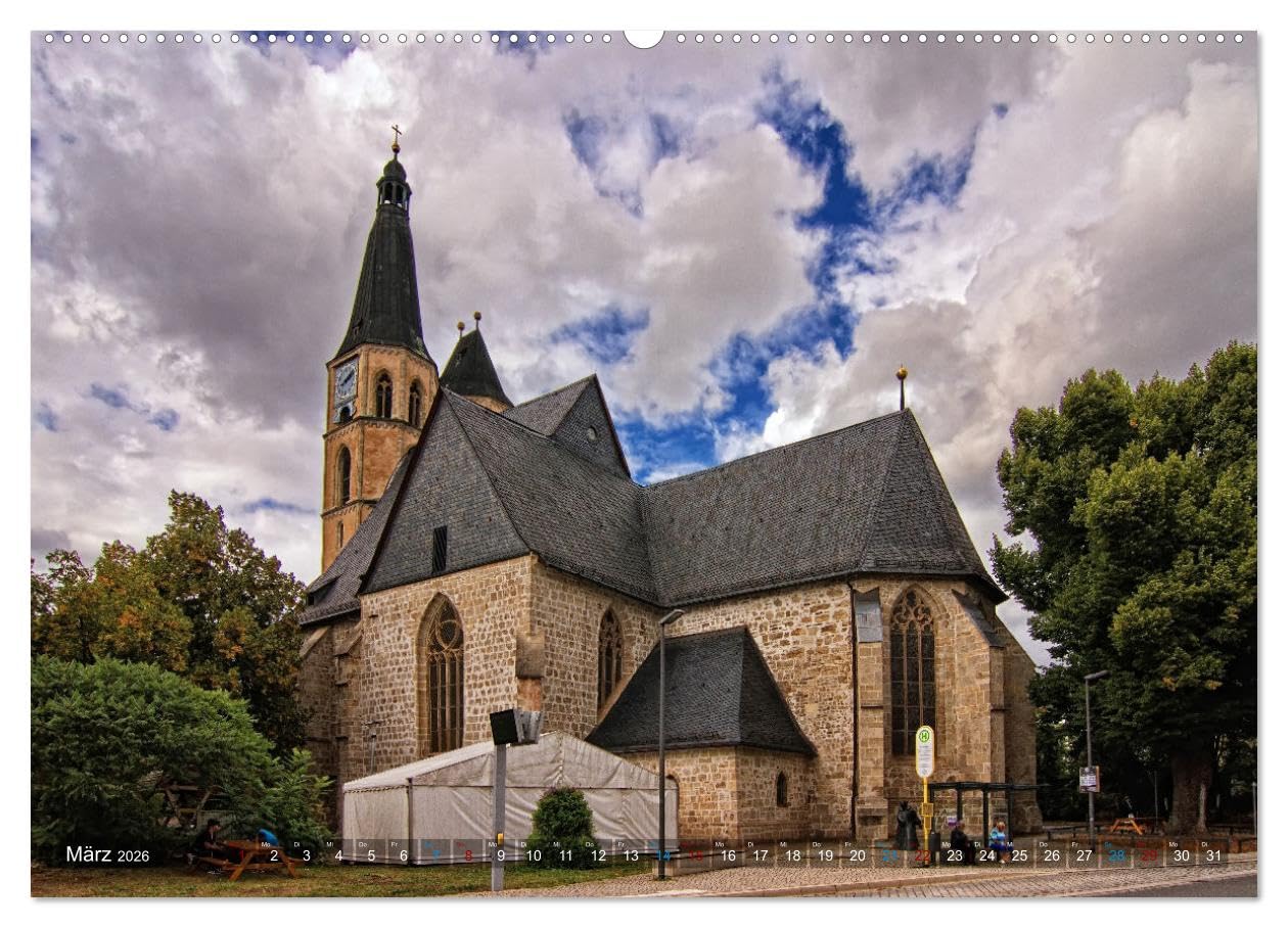 Stadtansichten Nordhausen (Wandkalender 2026 DIN A2 quer), CALVENDO Monatskalender: Die Kreisstadt in Thüringen besticht durch ihre schönen Fachwerkhäuser und ihre Kirchen.