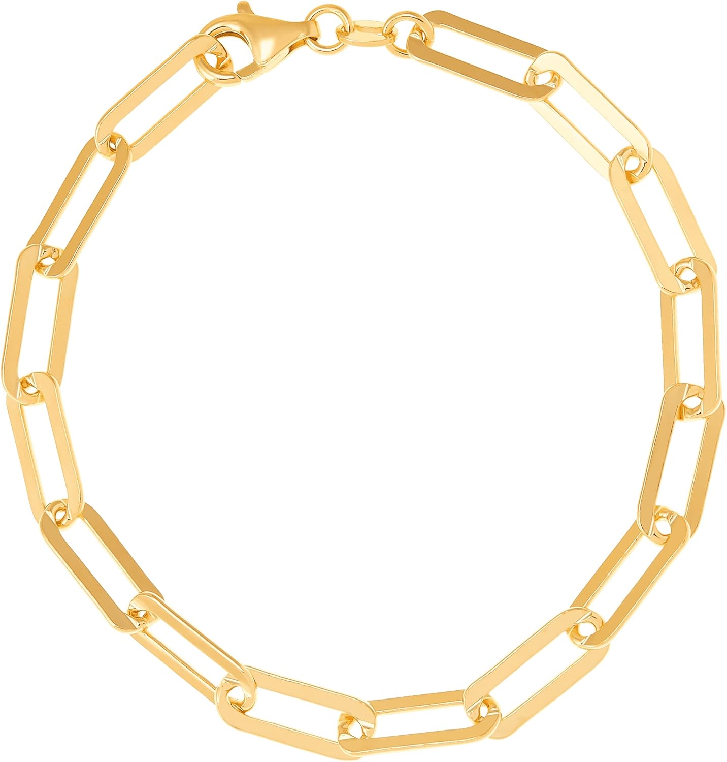 Silpada 'Golden Oval' Chain Bracelet in 14K Gold Plated Sterling Silver, 7 1/2" - Image 2