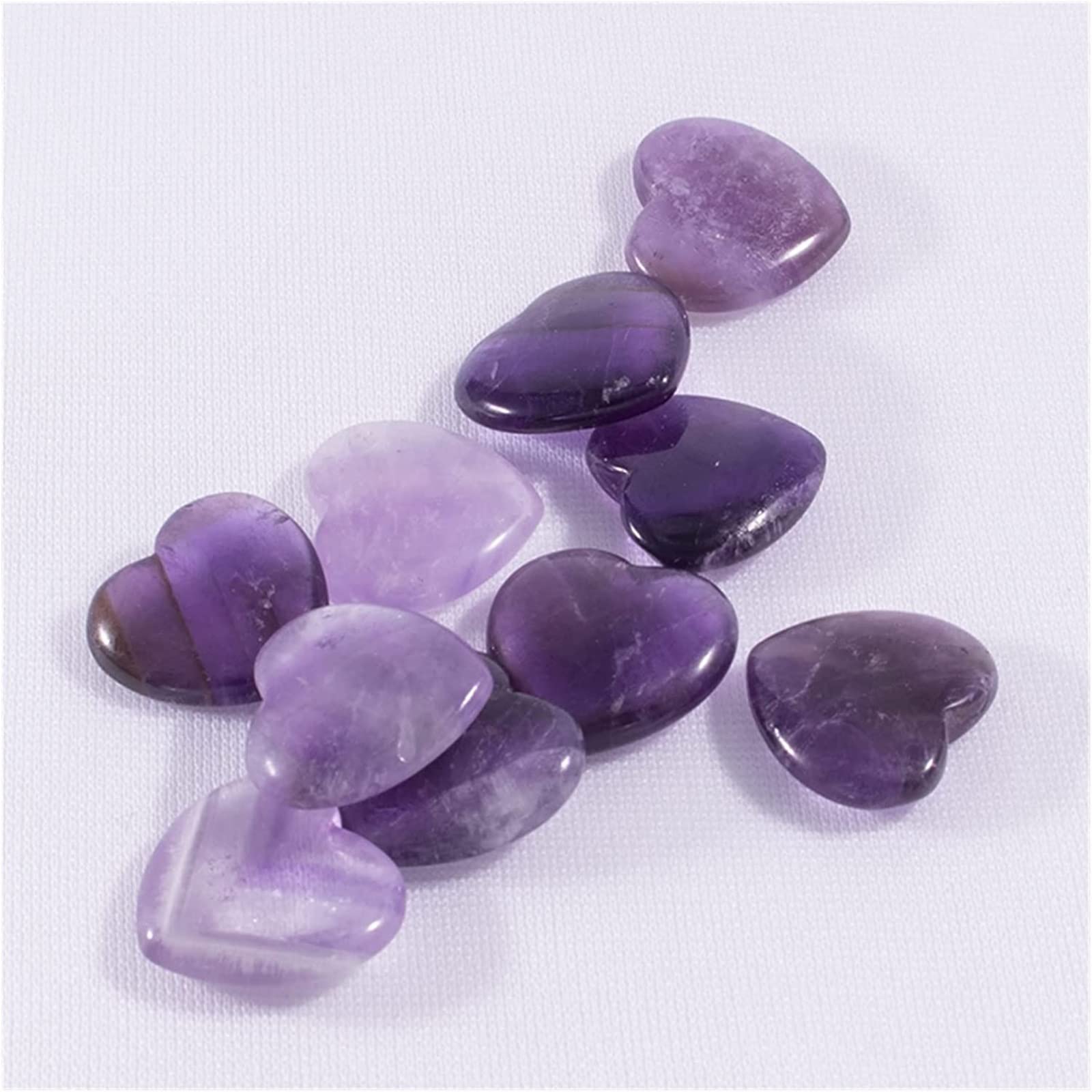 Amatista en forma de corazón AMAZWI piedra de cristal natural decorativa