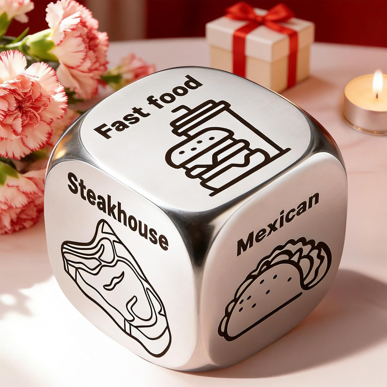 Mom Wife Sister Gifts for Mothers Day, Dad Gifts for Fathers Day, Winzwon Funny Date Night Food Decision Dice Anniversary Wedding Birthday Couple Gifts for Women Boyfriend Girlfriend Gag Gifts