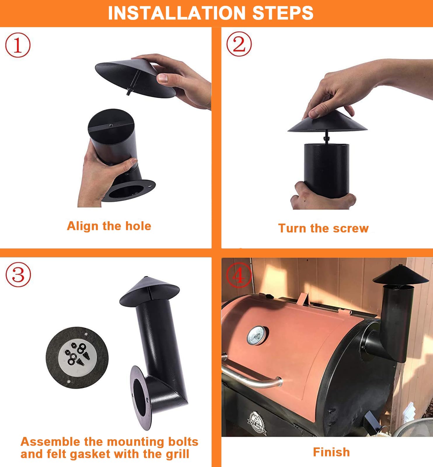 Homesicker Pile De Fumée Avec Joint De Rechange Pour Traeger, Pit Boss, Camp Chef Et Autres Fumoirs à Granulés