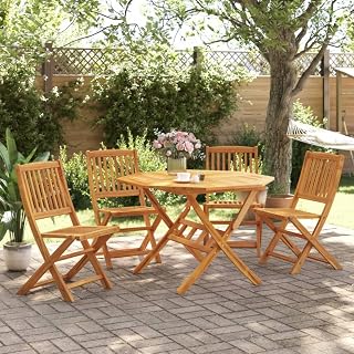 mesa y sillas exterior madera