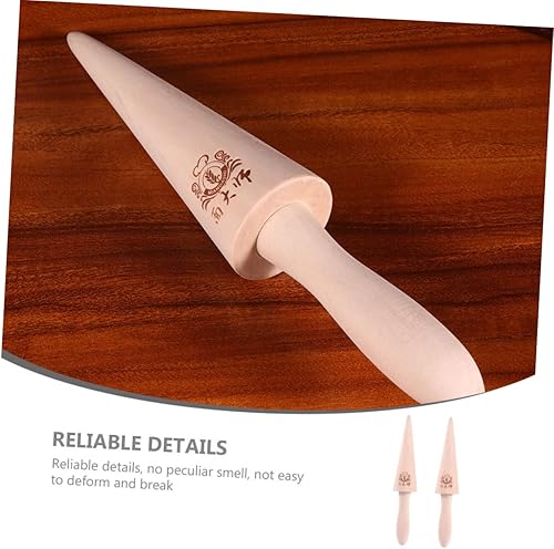 Miniatura 7 de Anneome Molde de madera para pizzelle, moldes para alimentos, mini waffes, molde de cono de madera, corteza de helado, 4 piezas, mini pizza, mini