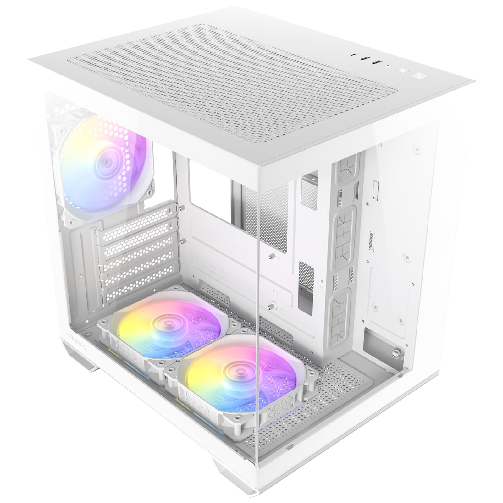 ANTEC CX60M ARGB - Custodia per PC Mini Tower Micro-ATX, colore: Bianco