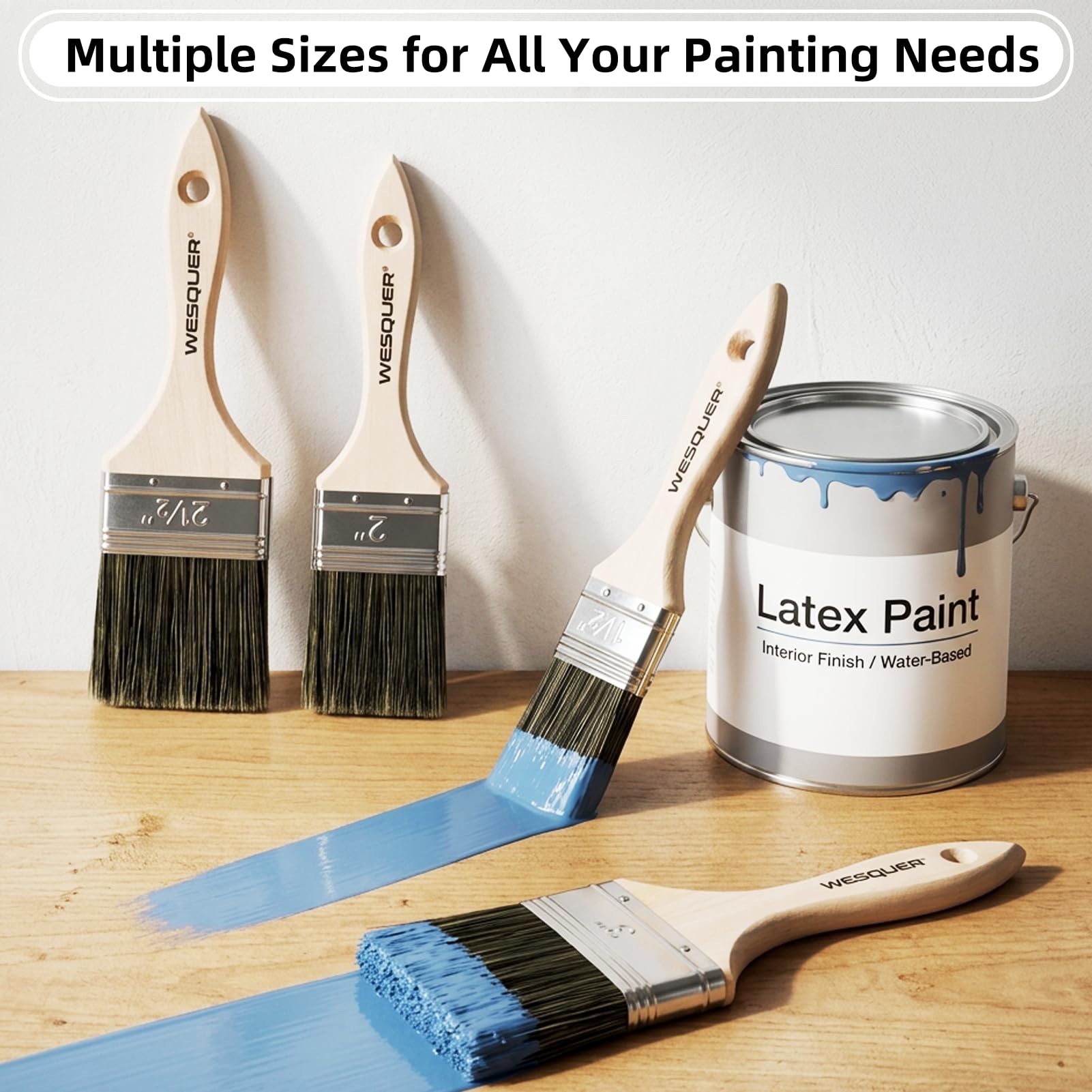 Wesquer Paint Brushes - Large, Durable for Walls & More -6