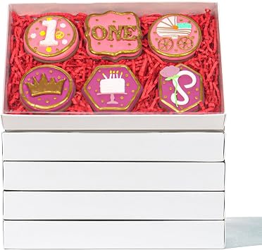TEMLQPACK 55 PACK 9.5" x 6" x 1.2" Clear Cookie Boxes with Full Window,Bakery Boxes Cakesicle Boxes Chocolate Covered Pretzel Rods Boxes Macaron Boxes for Valentines Christmas