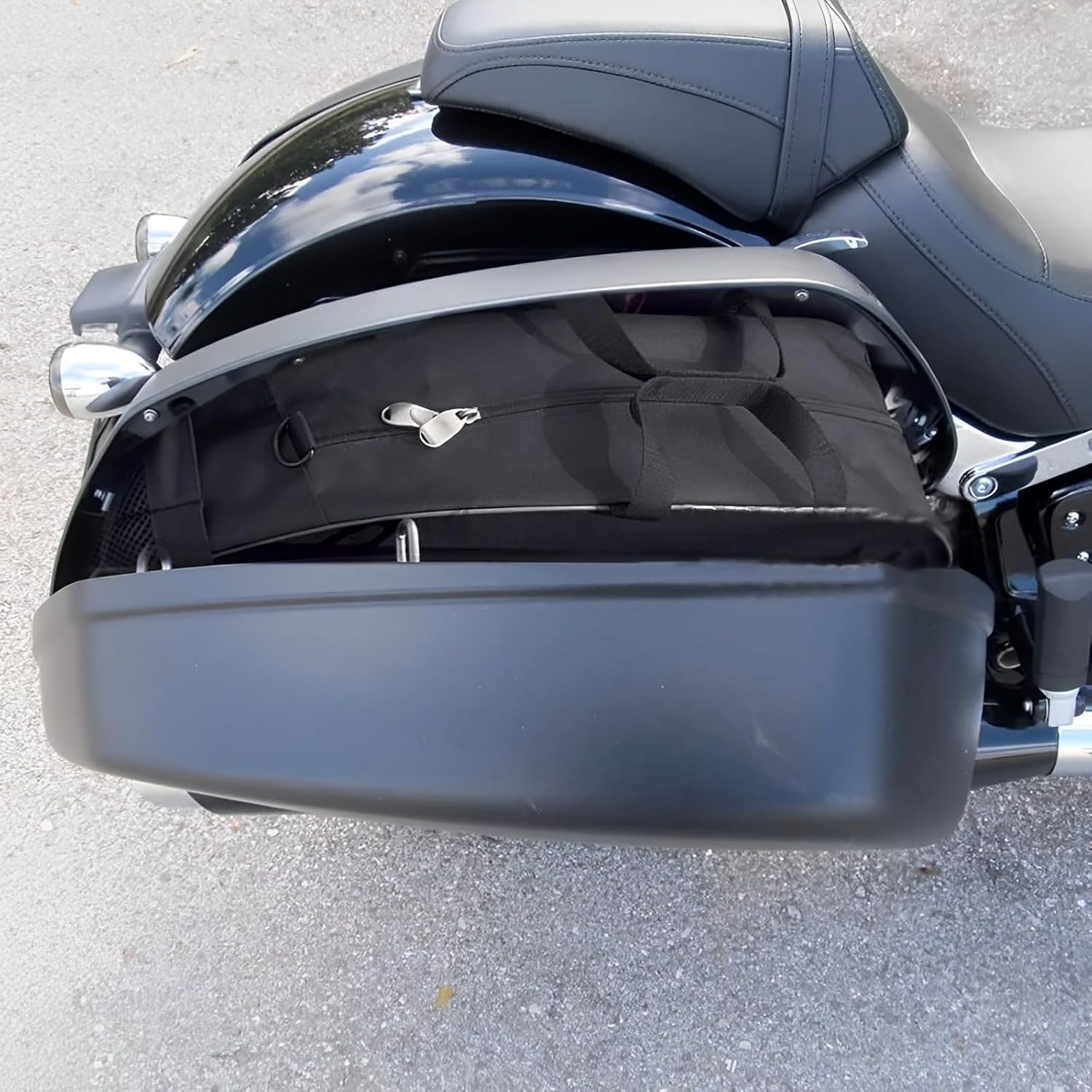 VITINO 2 PCS Motorcycle Saddlebags Travel-Packs Luggage Tour Liners Tool Bag side bag Storage Bag Fit For FLSB Softail Sport Glide Fit For FXLRST Low Rider ST