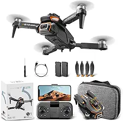 Drone com Câmera 4K HD, Brinquedos Educativos, Controle Remoto, 100m de Alcance, Bateria 3.7V 2000mAh, 90 Min Carregamento, com Bolsa de Transporte (GT5 4K HD)