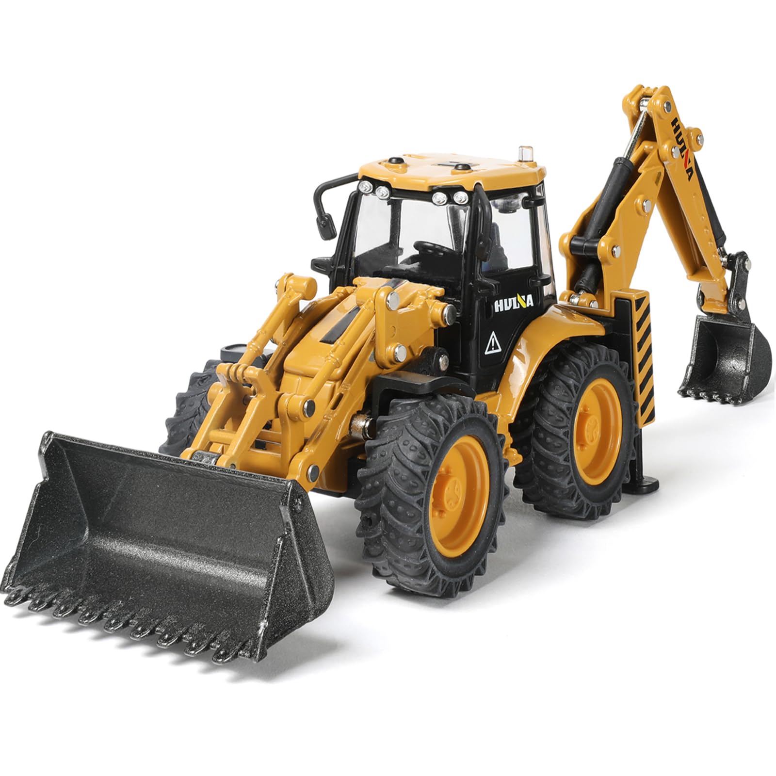 Tractopelle Enfant Modèle Réduit Échelle, Jouets Robustes en Métal Mini Pelle Hydraulique Mobile pour Cadeau Enfant et Collectionneurs